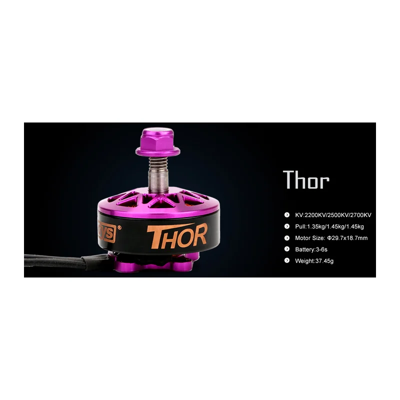 Мотор DYS Thor, 2200 KV, гоночный FPV, ток до 38,3 А
