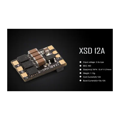 Регулятор хода DYS XSD12A Solder, BLHeli_S, 1,12 г, 2–3S