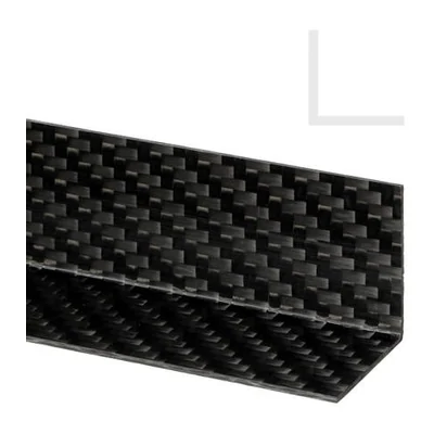 Карбоновый уголок Easy Composites 25×25 мм, тканый ламинат