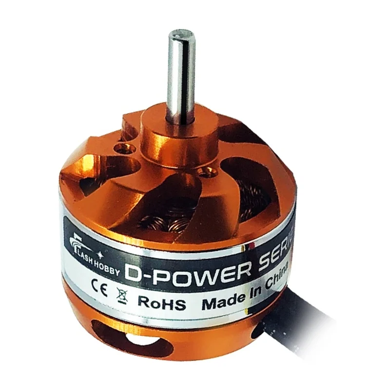 Мотор бесколлекторный FlashHobby D-Power D2822, 1100–2600 KV, масса 22 г
