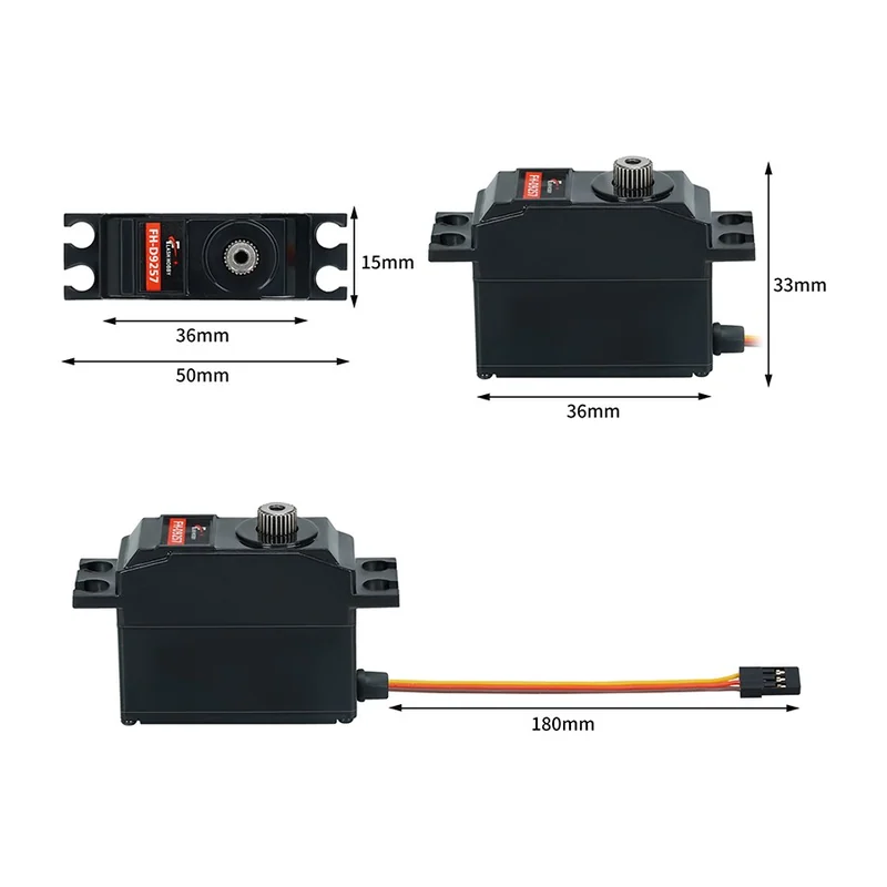 Хвостовой сервопривод FlashHobby FM-D9257MG, 4,0 кг·см при 4,8 В, 4,8–6,0 В