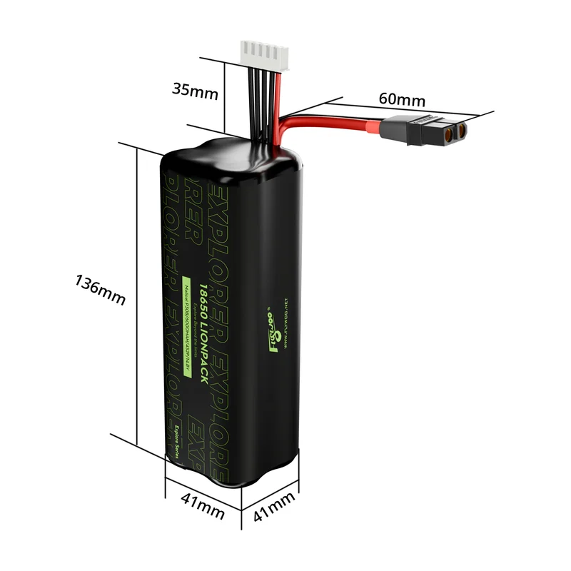 Аккумулятор для FPV Flywoo Explorer Molicel P30B 18650 4S2P 6000mAh Lionpack