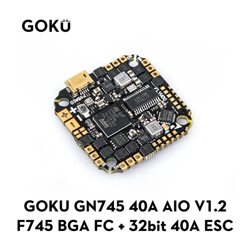Полётный контроллер GOKU GN 745 40A AIO BL_32 V1.2 (MPU6000) 25.5 x 25.5 5V/9V