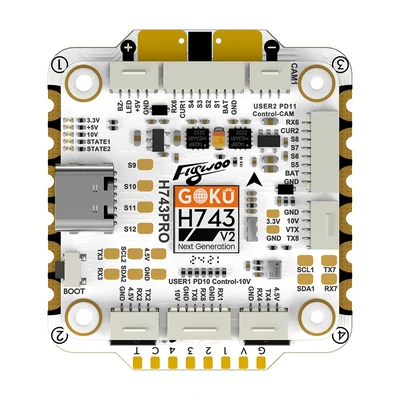 Стек Flywoo GOKU H743 Pro, 32-битный регулятор 55 А, 30×30 мм