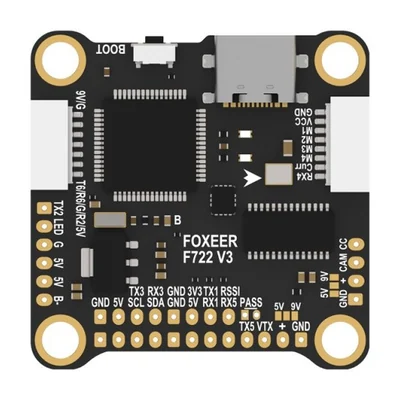 Полётный контроллер Foxeer F722 V3 X8, 6 UART, BEC 5 В и 9 В, 30,5×30,5 мм