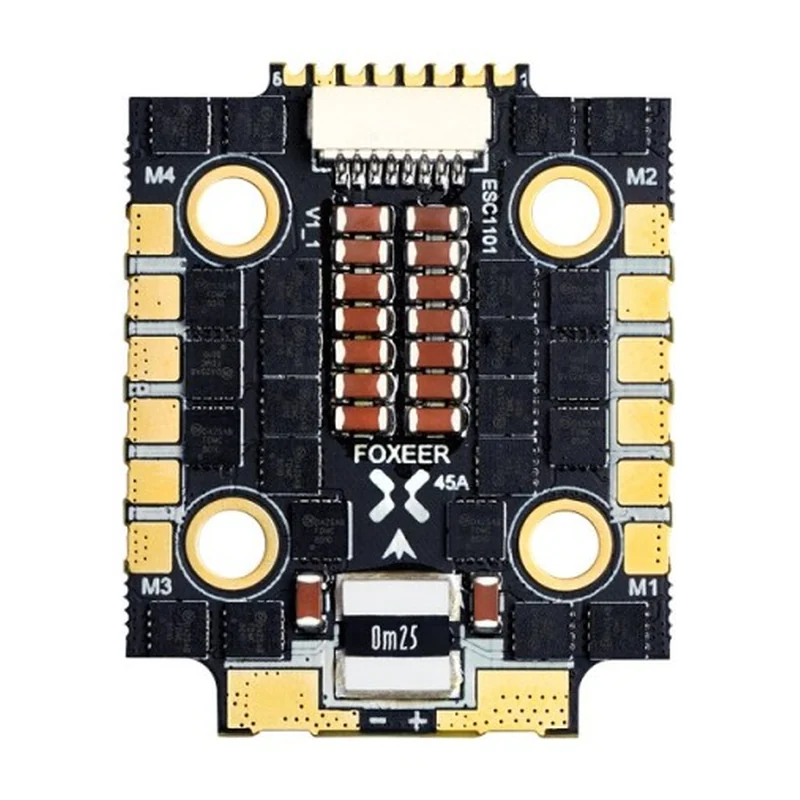 Регулятор хода Foxeer Mini Reaper 128K 45A BL32 4in1 ESC 20*20 M3 STM32, 45A*4 / 65A*4