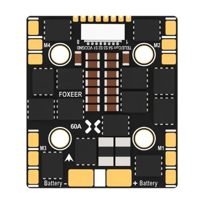 Регулятор хода Foxeer Reaper F4 Slim Mini ESC 128K 60A BL32 4in1 9~40V 20mm M3, 60A*4 / 100A*4