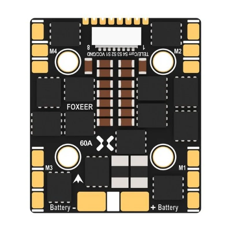 Регулятор хода Foxeer Reaper F4 Slim Mini ESC 128K 60A BL32 4in1 9~40V 20mm M3, 60A*4 / 100A*4