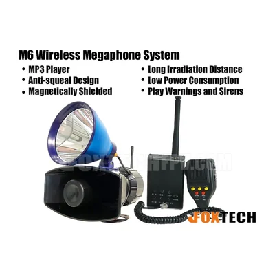 Громкоговоритель Foxtech M6 с прожектором 3000 лм и сбрасывателем до 10 кг