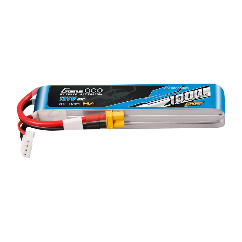 Аккумулятор бортовой Gens ace Air Sport, 1000 мА·ч, 11,4 В, 3S, 60C, разъём XT30-