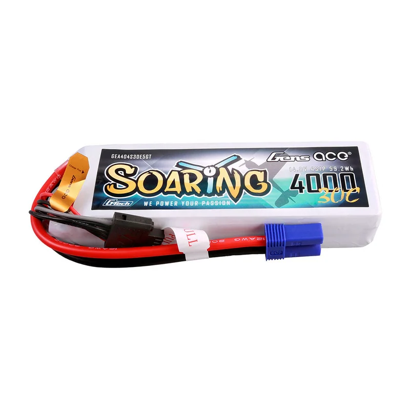 Аккумулятор бортовой Gens ace Soaring, 4000 мА·ч, 14,8 В, 4S1P, 30C, разъём EC5