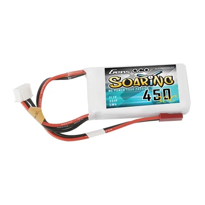 Аккумулятор LiPo Gens ace Soaring 450 мА·ч, 3S 11,1 В, 30C, разъём JST-SYP