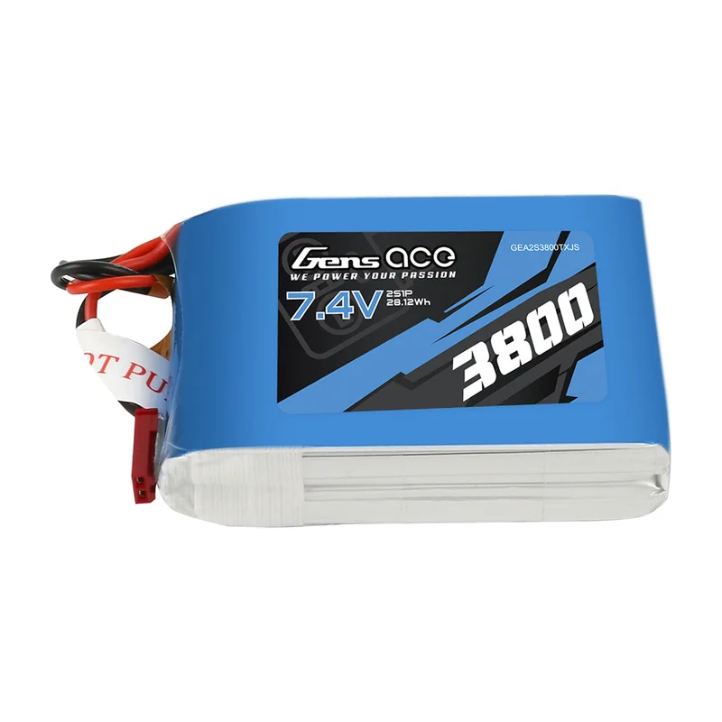 Аккумулятор бортовой Gens ace TX/RX, 3800 мА·ч, 7,4 В, 2S1P, разъём JST-SYP