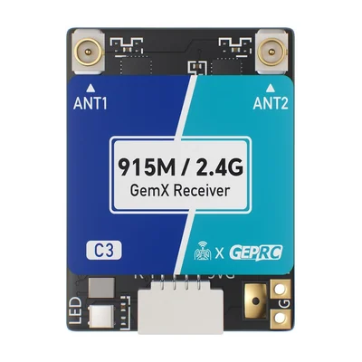 GEPRC ELRS 915 МГц / 2,4 ГГц C3 Gemini Xrossband — двухдиапазонный приёмник ExpressLRS