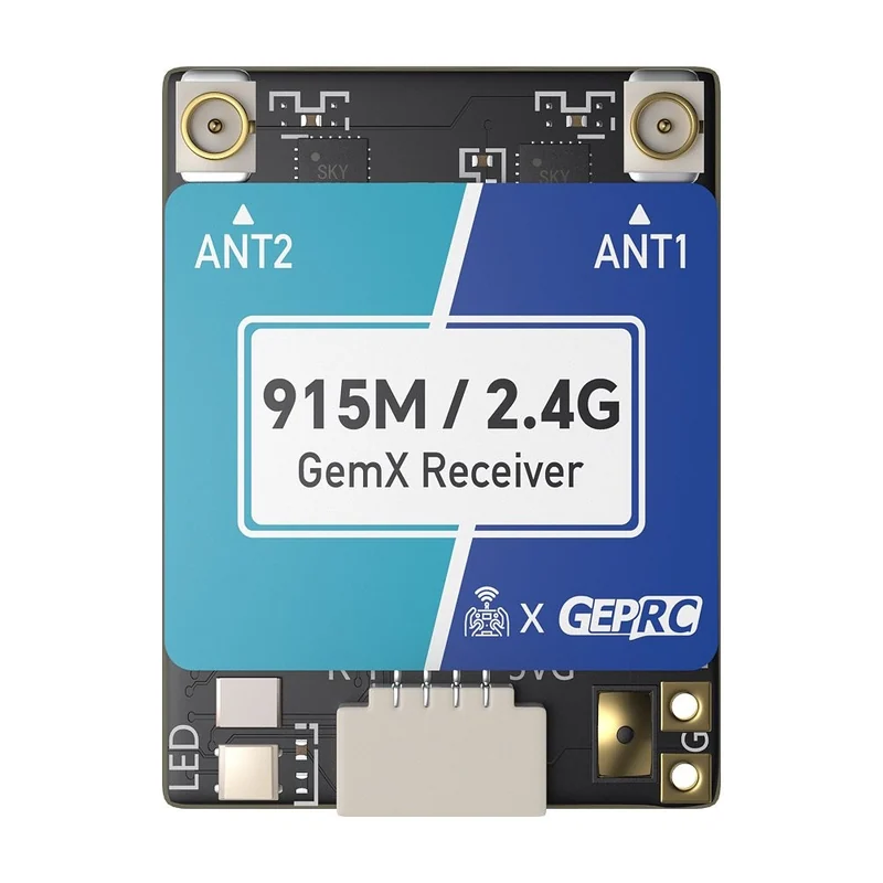 GEPRC ELRS 915M/2.4G Gemini Xrossband — двухдиапазонный приёмник ExpressLRS