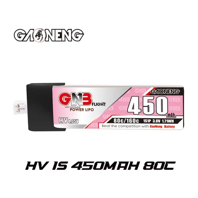 Аккумулятор GNB 1S 450 мА·ч, 80C, LiHV, PH2.0