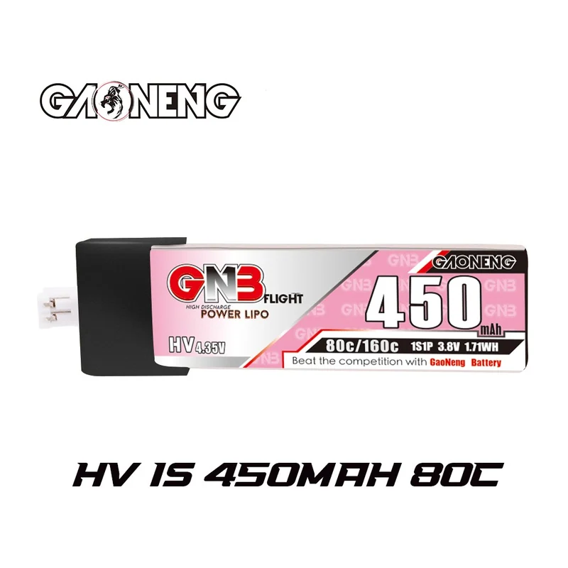 Аккумулятор GNB 1S 450 мА·ч, 80C, LiHV, PH2.0