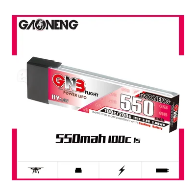 Аккумулятор GNB 1S 550 мА·ч, 100C, LiHV, PH2.0