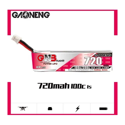 Аккумулятор GNB 1S 720 мА·ч, 100C, LiHV, PH2.0