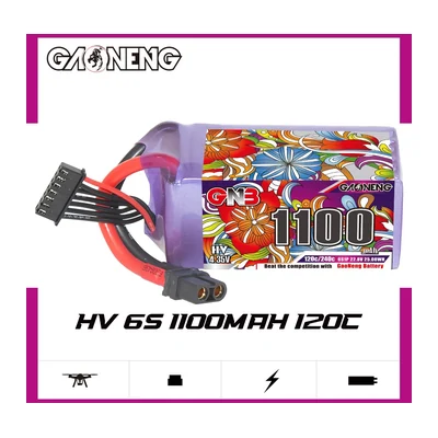 Аккумулятор GNB 6S 1100 мА·ч, 120C, LiHV, XT60