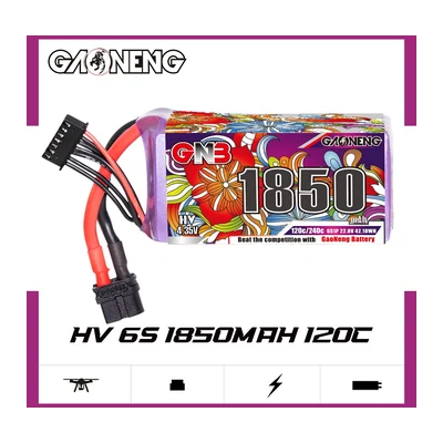 Аккумулятор GNB 6S 1850 мА·ч, 120C, LiHV, XT60