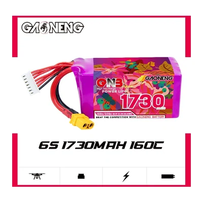 Аккумуляторы GNB LiPo 2S–6S, 1300–5200 мА·ч, 60–160C, XT60