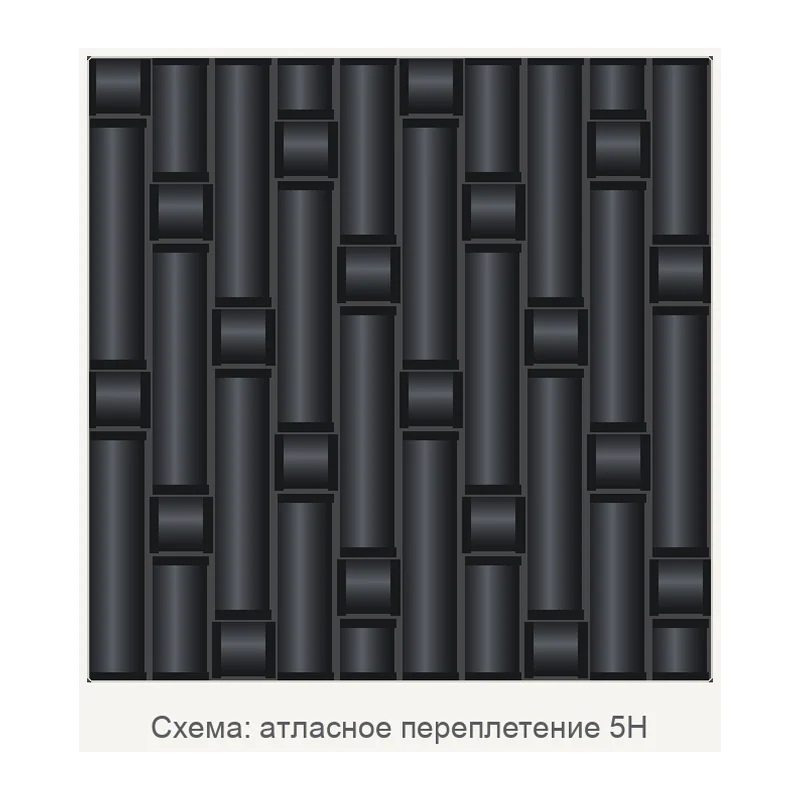 Схема: атласное переплетение 5H