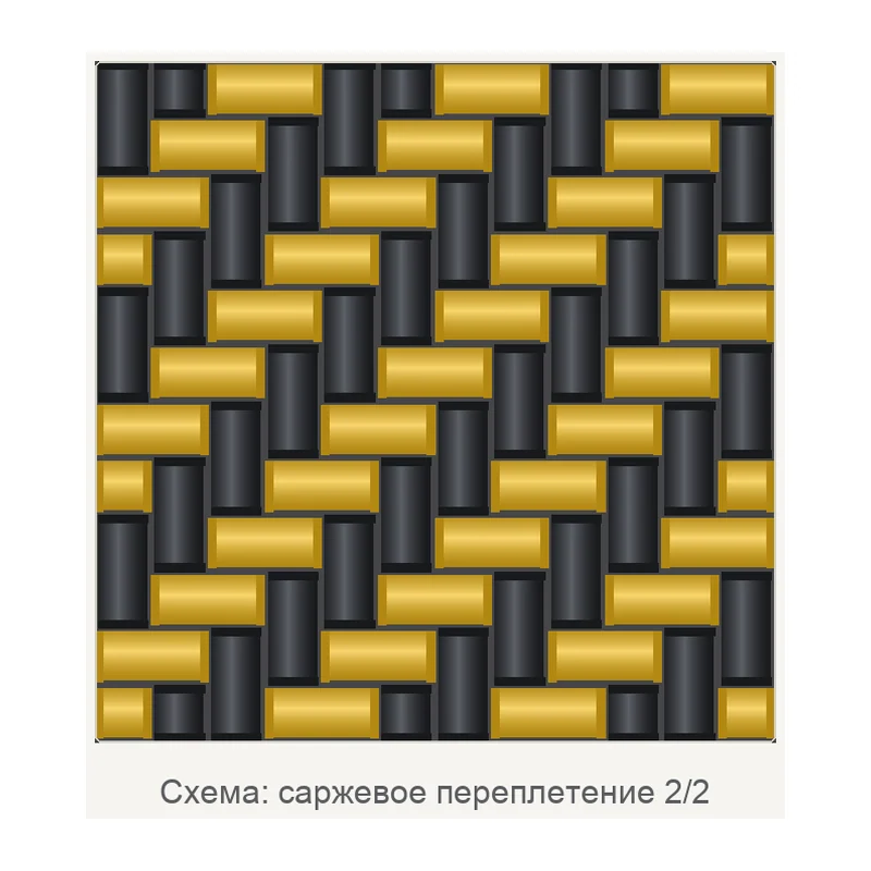 Схема: саржевое переплетение 2/2
