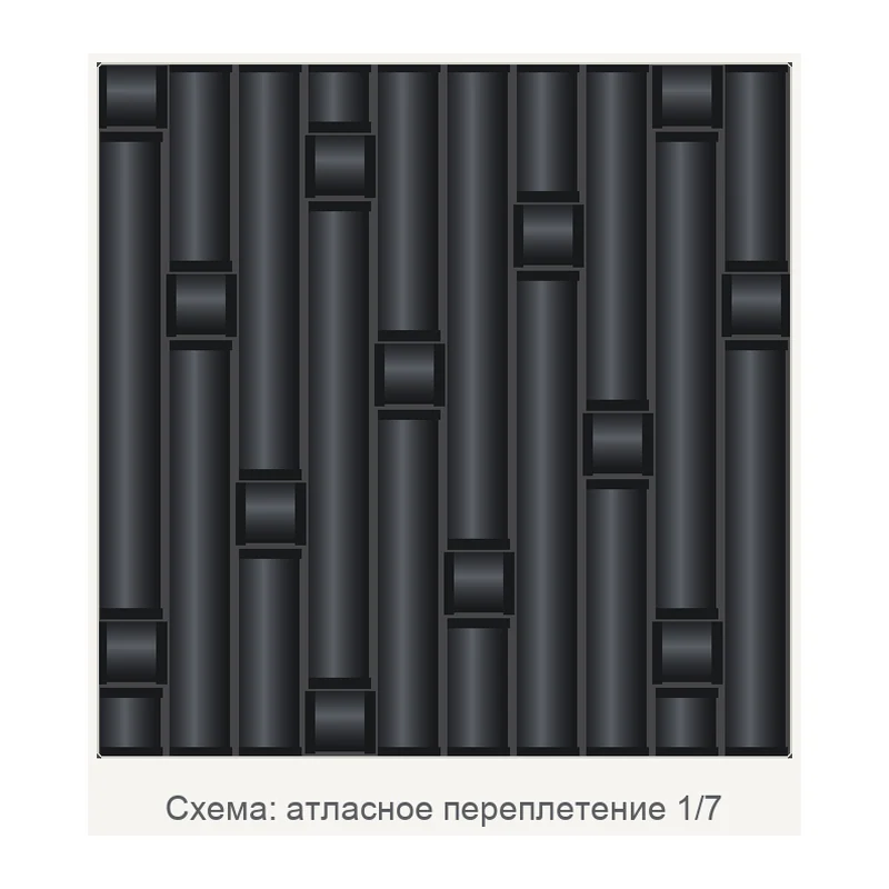 Схема: атласное переплетение 1/7