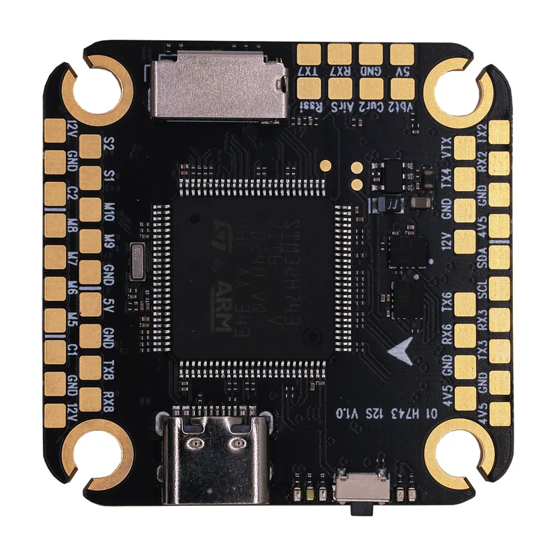 Полётный контроллер HAKRC 12S H743, STM32H743 480 МГц, 8 UART, 6S–12S