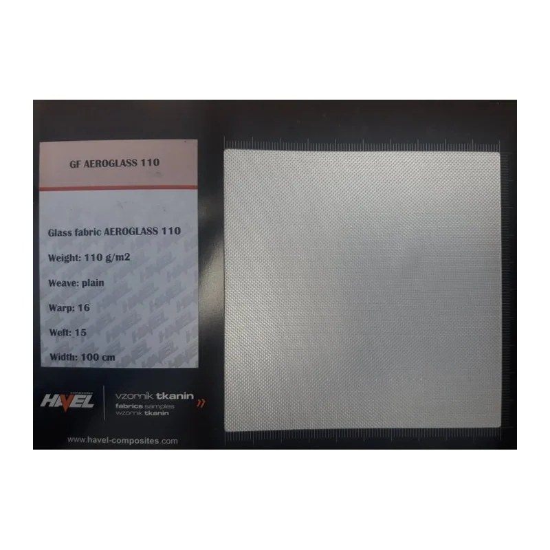 Стеклоткань AEROGLASS 110 г/м², полотняное переплетение 16×15 нит/см, ширина 100 см