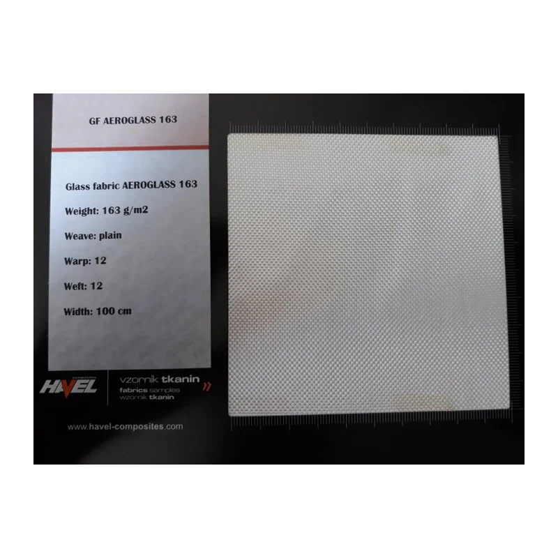 Стеклоткань AEROGLASS 163 г/м², полотняное переплетение 12×12 нит/см, ширина 100 см