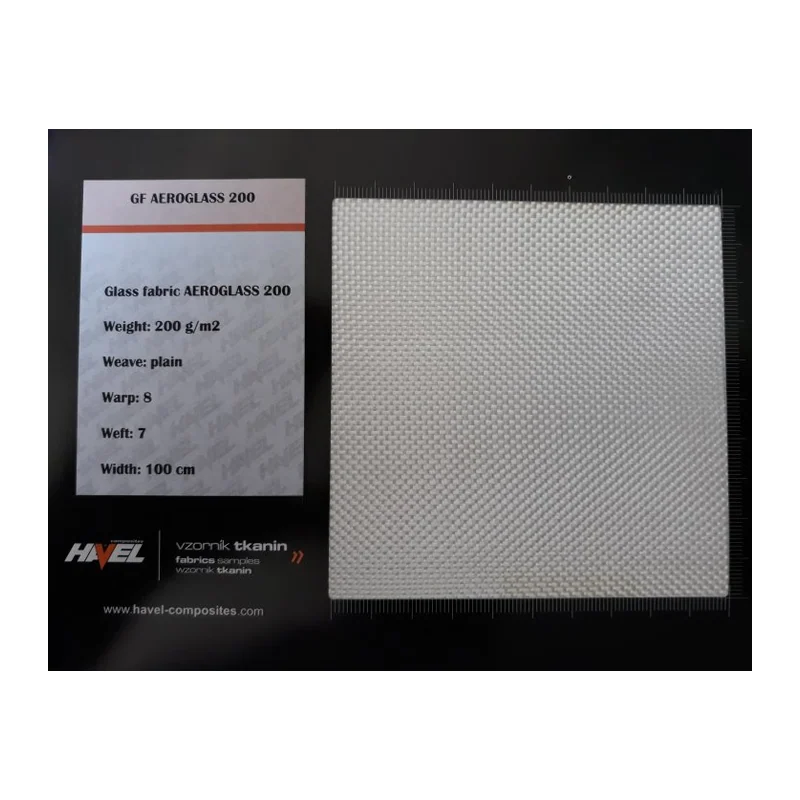 Стеклоткань AEROGLASS 200 г/м², полотняное переплетение 8×7 нит/см, ширина 100 см