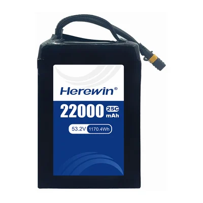 Батарея тяговая Herewin, LiHV, 22 000 мА·ч, 14S1P, 53,2 В, 25C, мягкий корпус