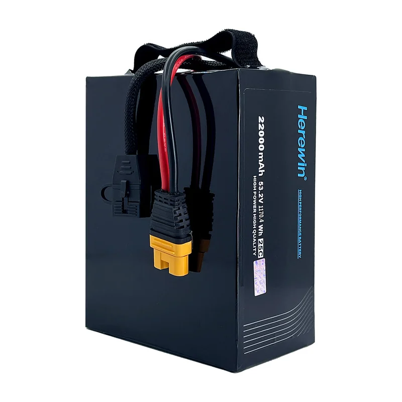 Батарея тяговая Herewin, 22000 мА·ч, 14S1P, 53,2 В, 25C, P1190190GH, габариты 162 × 93 × 204 мм