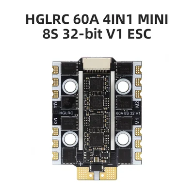 Регулятор хода HGLRC 60A 4-в-1, 3–8S, BL32/AM32, Mini 8S