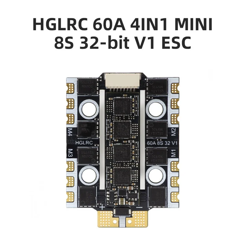 Регулятор хода HGLRC 60A 4-в-1, 3–8S, BL32/AM32, Mini 8S