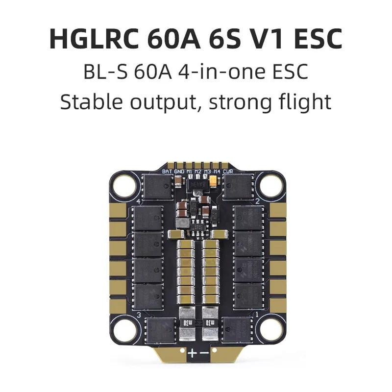 Регулятор хода HGLRC 60A 4-в-1, 2–6S, BL_S