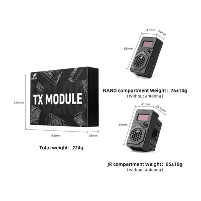 Модуль передатчика HGLRC T ONE ExpressLRS 868–915 МГц, до 2 Вт, JR/Nano