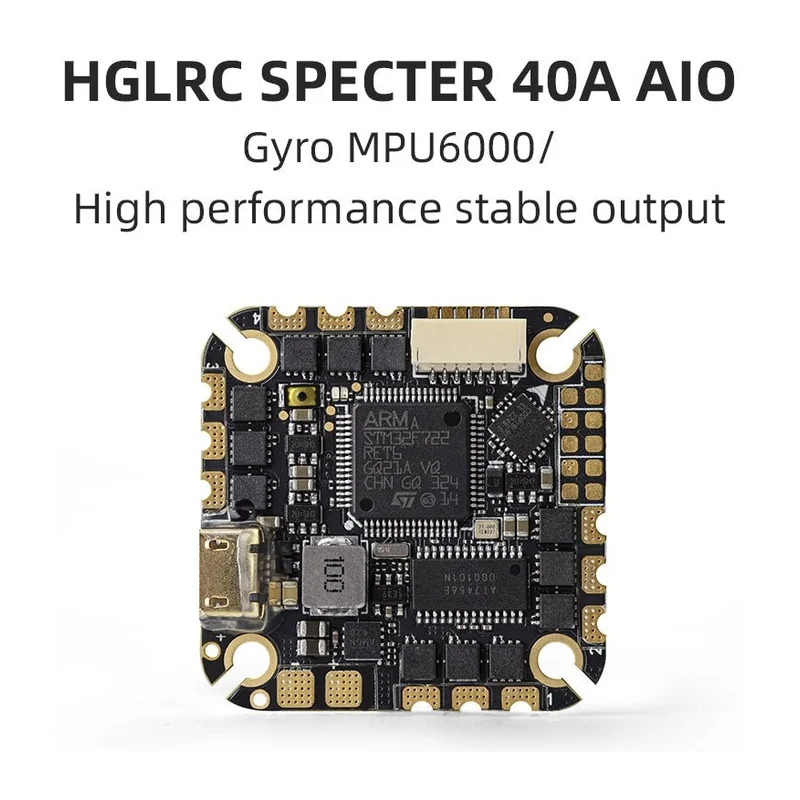 Контроллер HGLRC SPECTER 40A AIO, F722, MPU6000, 4–6S