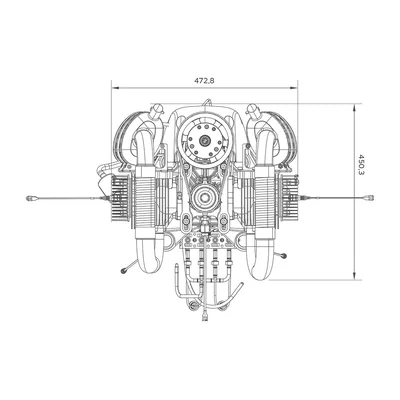 Поршневой двигатель Hirth F23E (2301/2302), 32 кВт