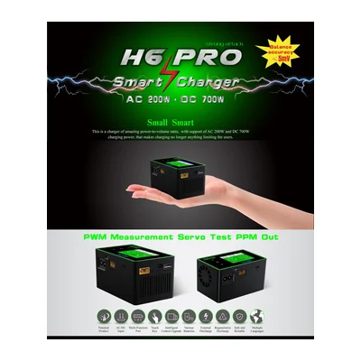 Зарядное устройство HOTA H6 Pro, 1 канал, AC 200 Вт / DC 700 Вт, 26 А