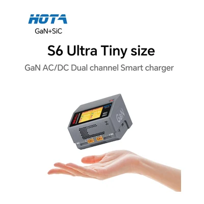 Зарядное устройство HOTA S6 Ultra, 2 канала, AC 480 Вт / DC 2×325 Вт, GaN