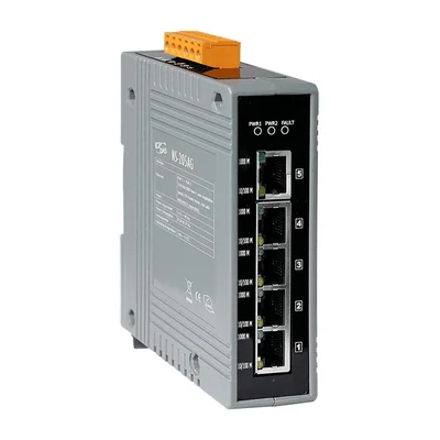 Промышленный коммутатор ICP DAS NS-205AG, 5 портов, 10/100/1000 Мбит/с