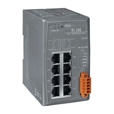 Промышленный коммутатор ICP DAS NS-208, 8 портов, 10/100 Мбит/с