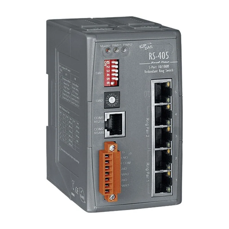 Промышленный коммутатор ICP DAS RS-405, 5 портов, 10/100 Мбит/с, кольцевое резервирование