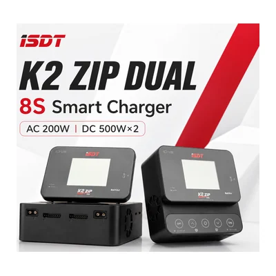 Зарядное устройство ISDT K2 ZIP, 2 × 20 А, 1–8S