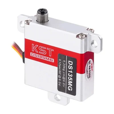 Сервопривод KST DS135MG, мини, 5,2 кг·см, 0,12 с/60°, толщина 10 мм, стальной редуктор