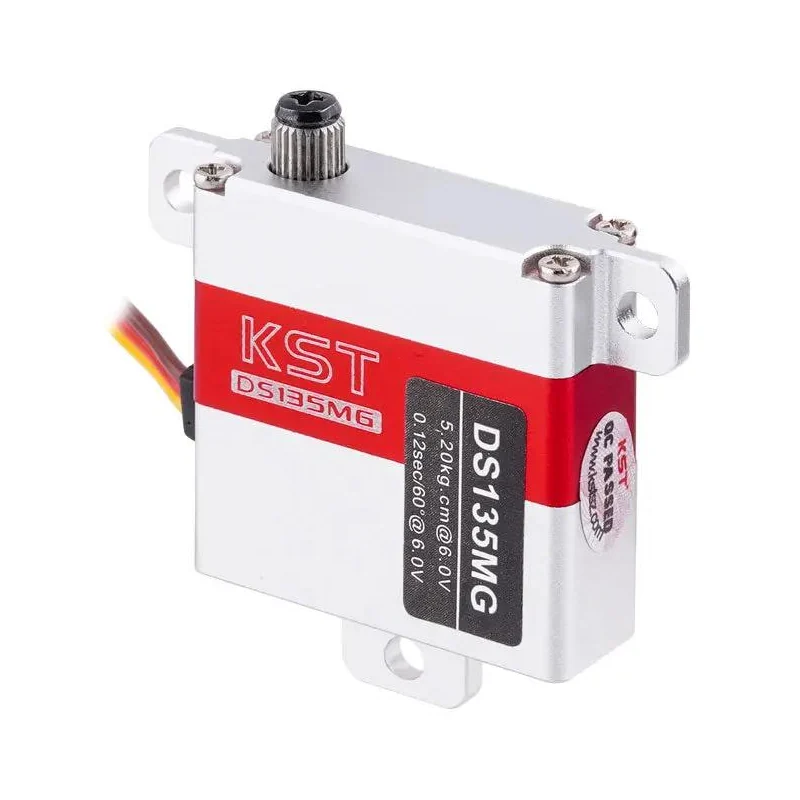 Сервопривод KST DS135MG, мини, 5,2 кг·см, 0,12 с/60°, толщина 10 мм, стальной редуктор