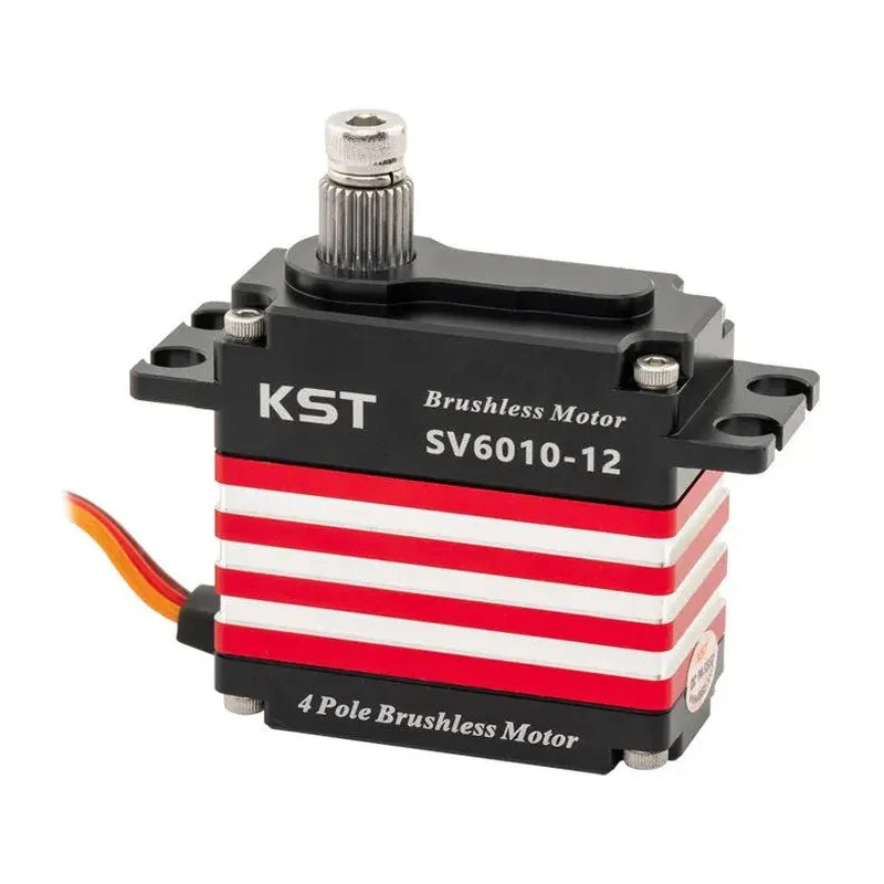 Сервопривод KST SV6010-12, бесколлекторный, 12 В, 70 кгс·см, бесконтактный датчик, шлиц 8 мм
